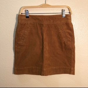 Ann Taylor LOFT Camel Corduroy Skirt